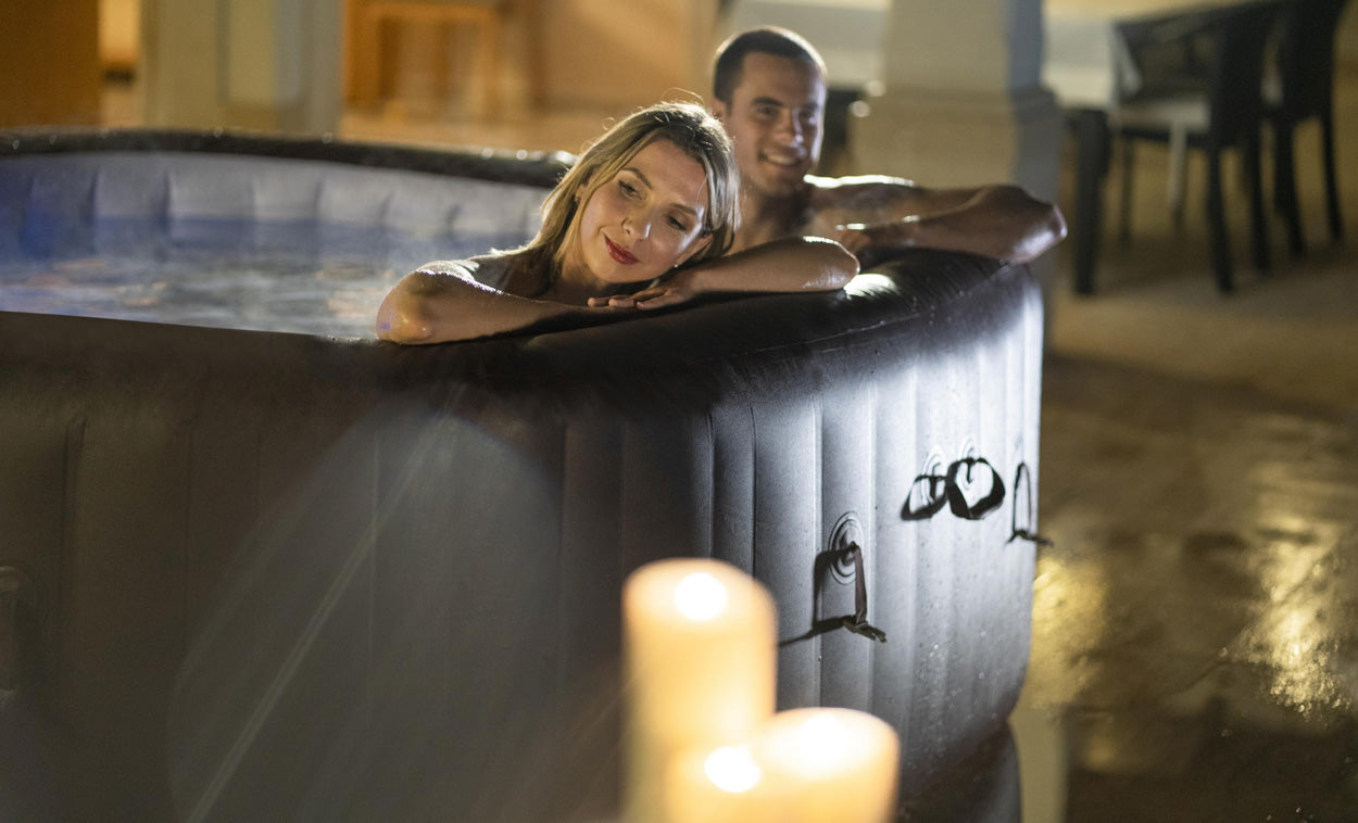 luxury inflatable hot tub with seats