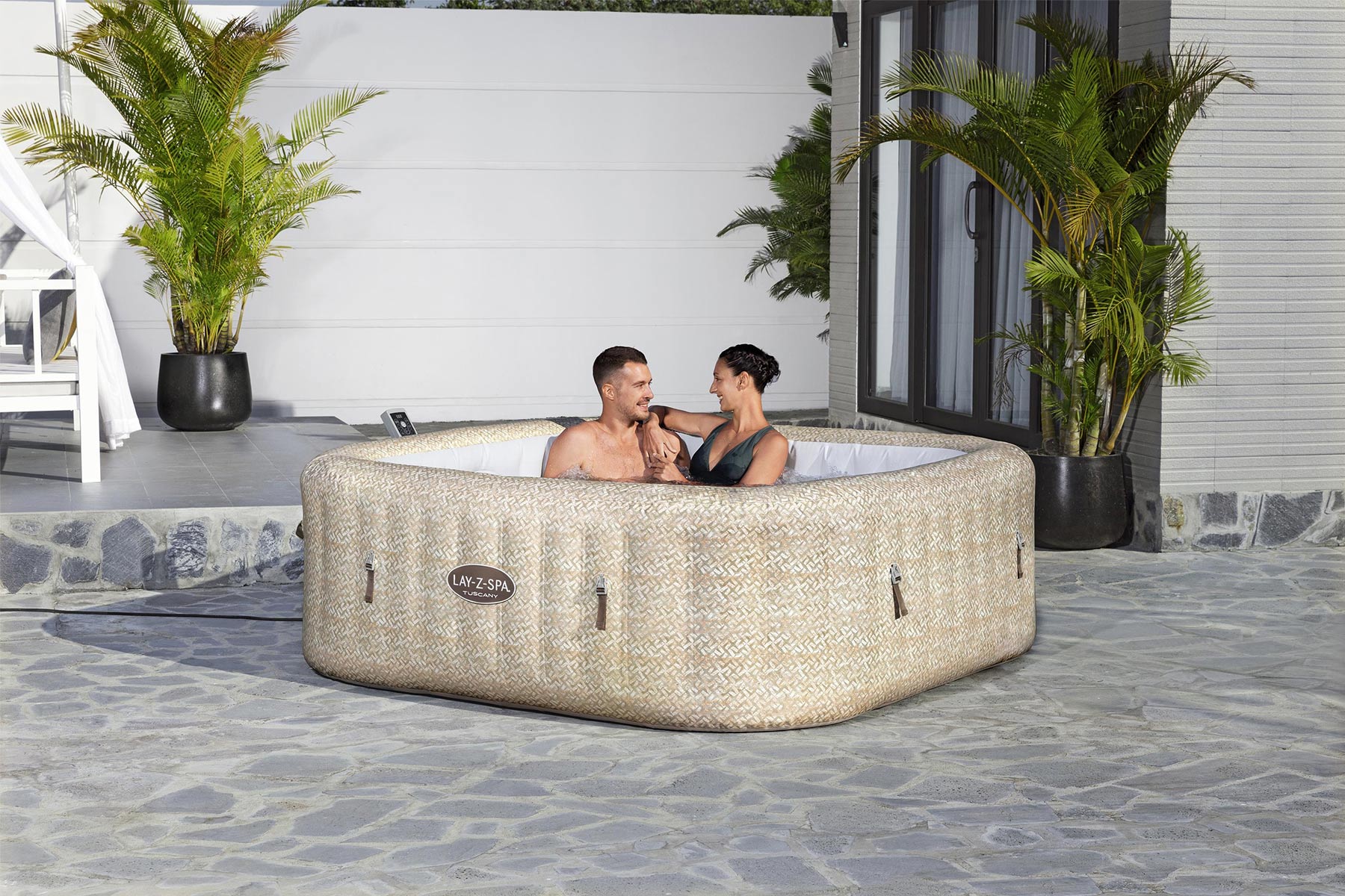 Lay-Z-Spa energy-efficient square hot tub