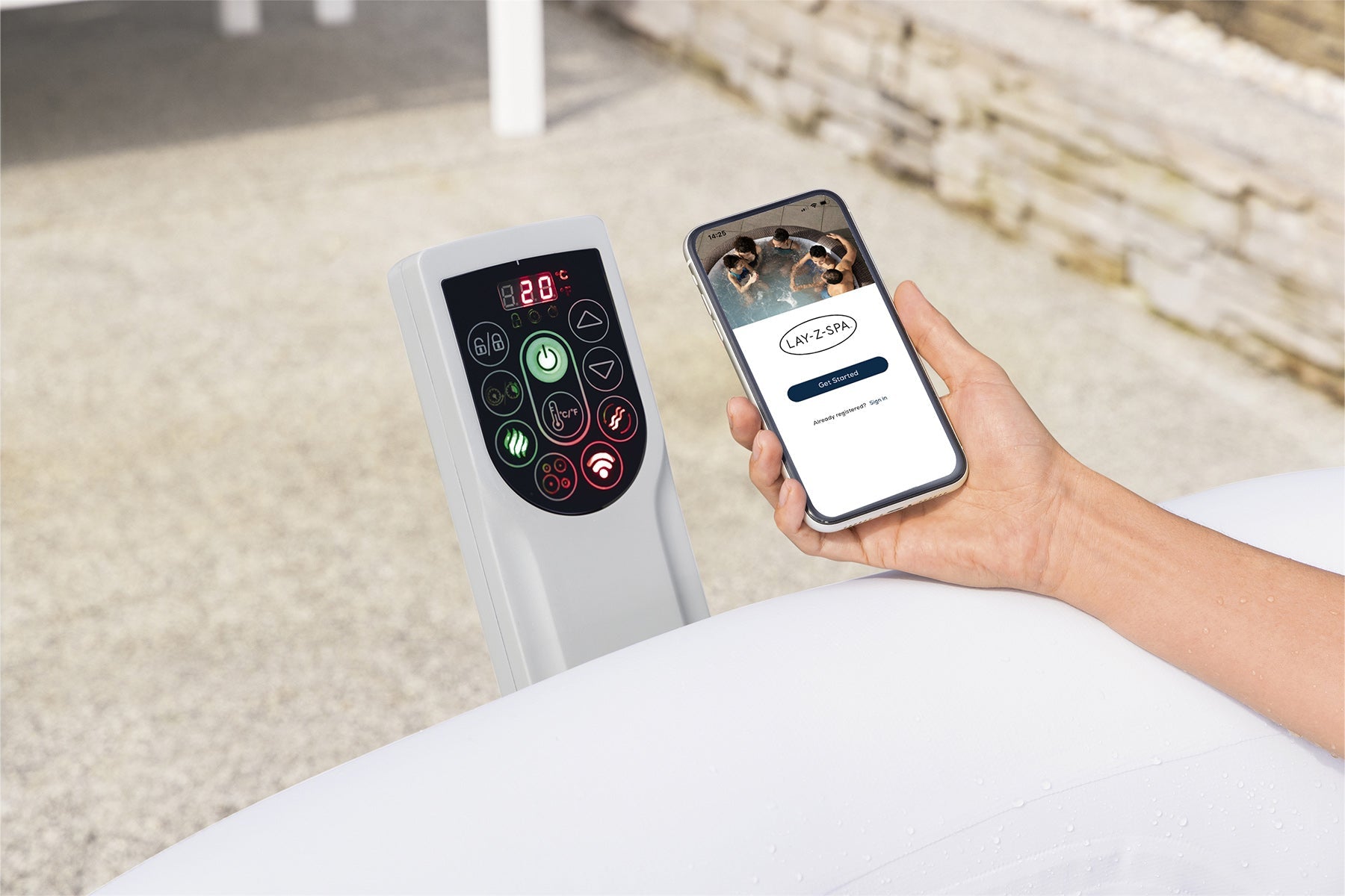 Lay-Z-Spa Tuscany energy-efficient inflatable hot tub with WiFi