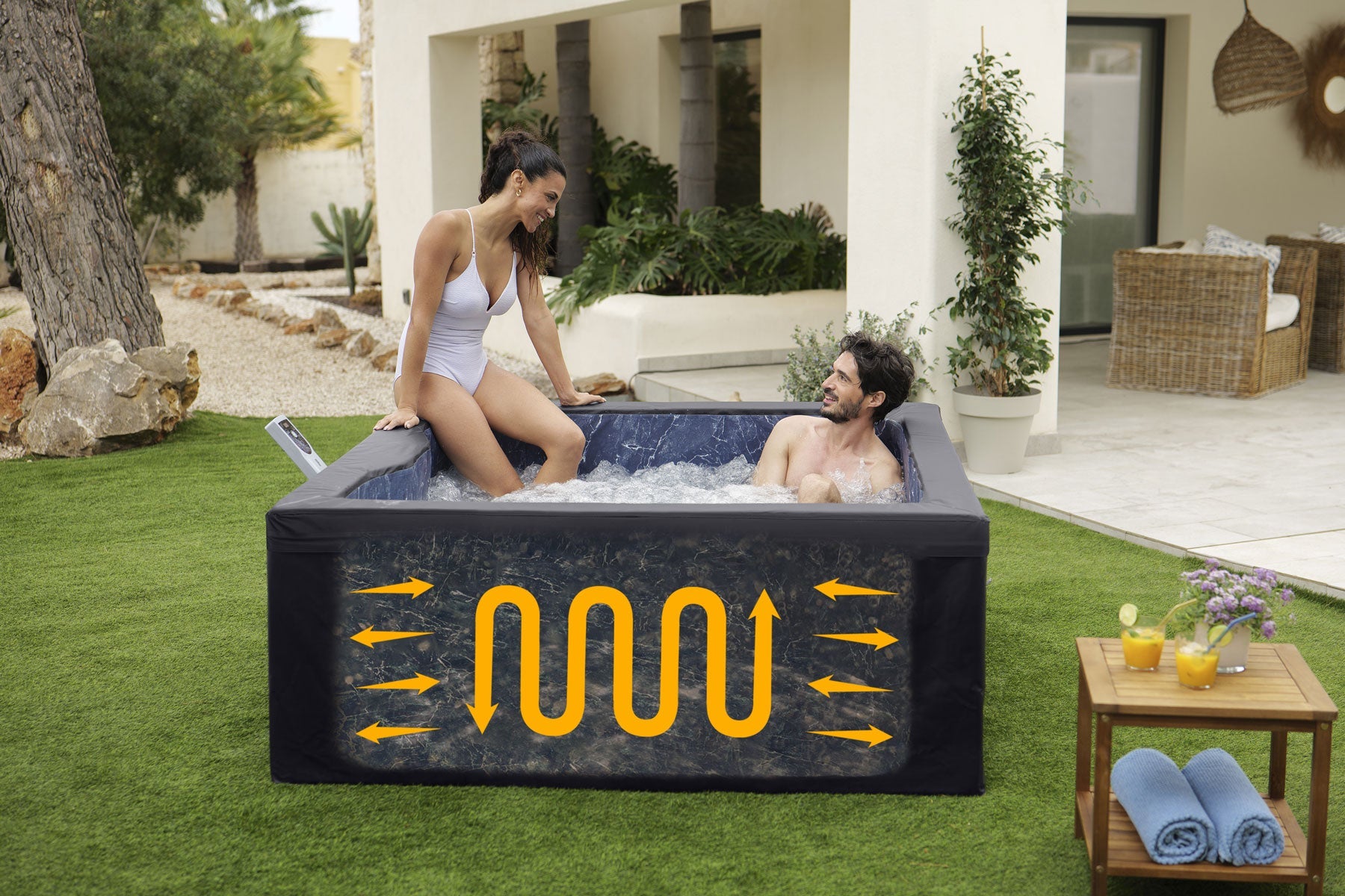 Lay Z Spa Stockholm energy efficient foam hot tub