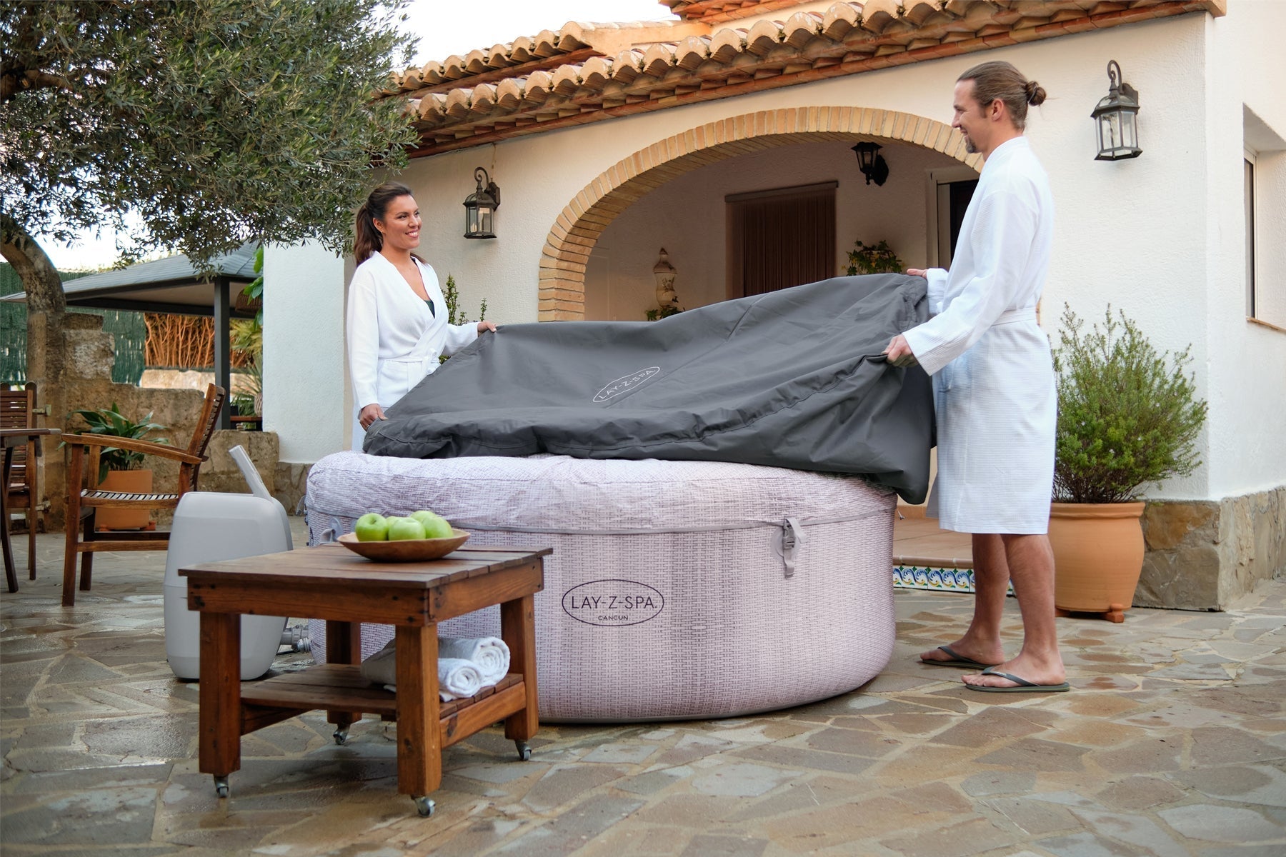 lay z spa Cancun hot tub thermal cover