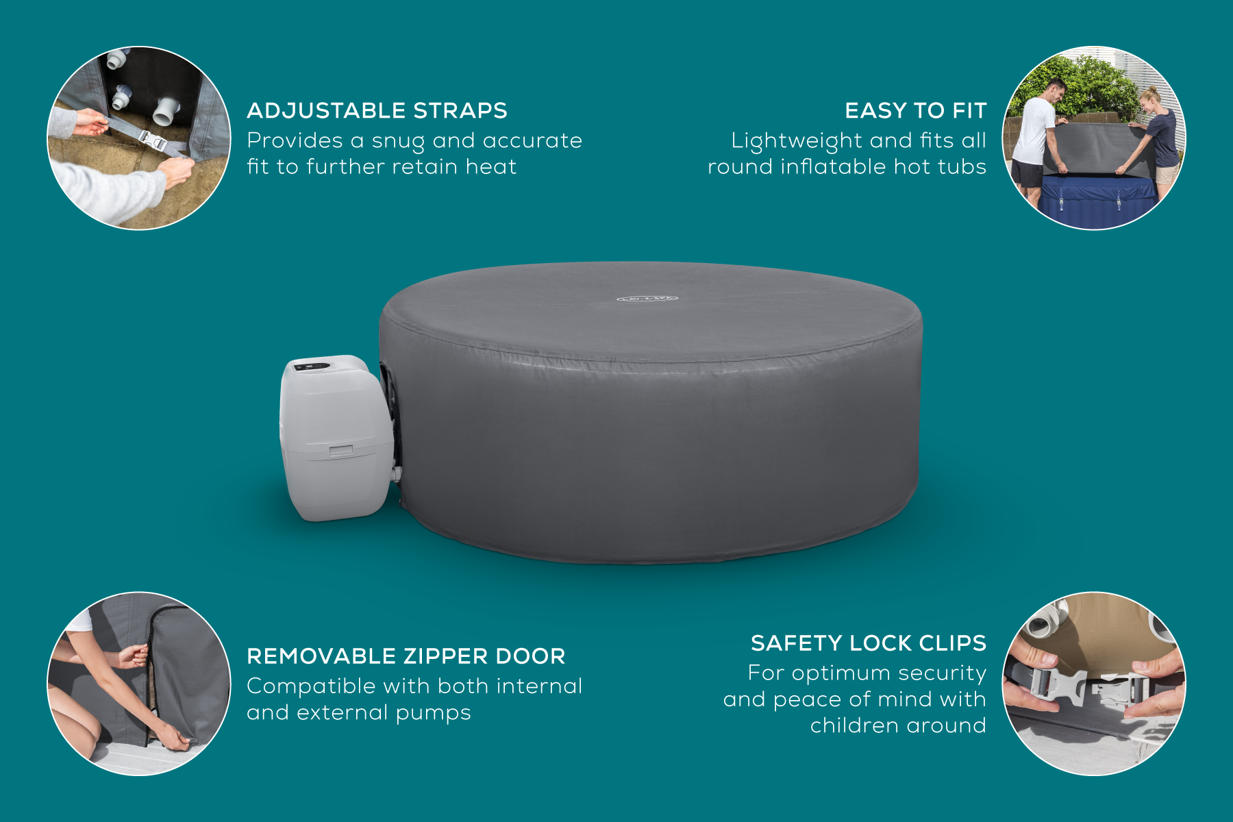lay z spa Honolulu hot tub thermal cover
