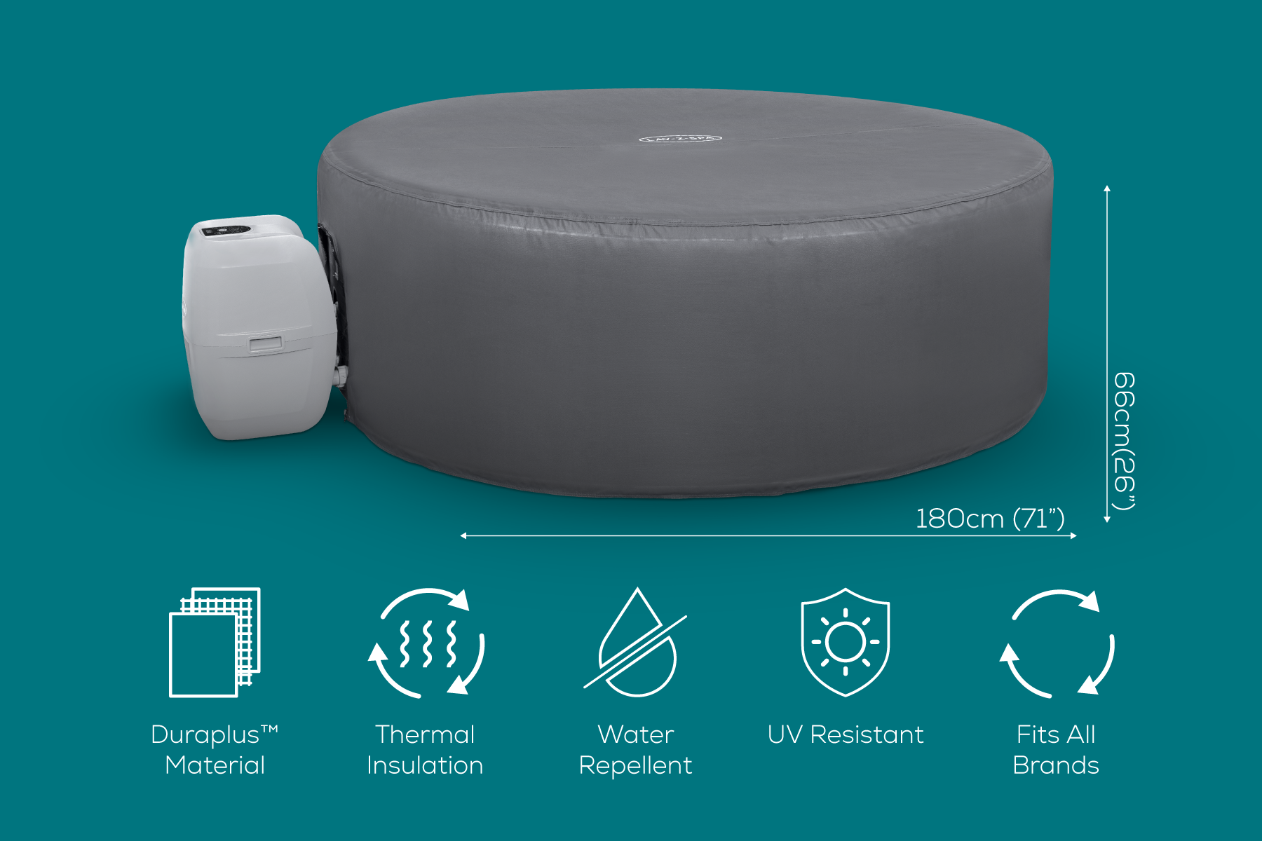 Lazy spa foam wall Carrara hot tub thermal cover